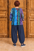 Normal Crazy -  Blouse New Moza lange mouw - BlauwPaars