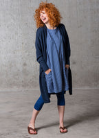 HEIDEKÖNIGIN - Basic Vest Marine blauw - Maat S