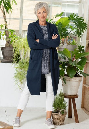 HEIDEKÖNIGIN - Basic Vest Marine blauw - Maat S