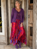 Normal Crazy - Lange Rok Kai - patchwork mixed rood