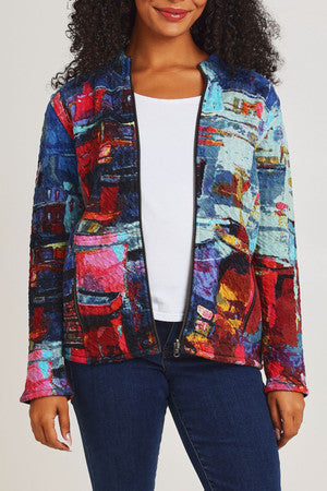 ORIENTIQUE - Jacket Zip - Night Boats