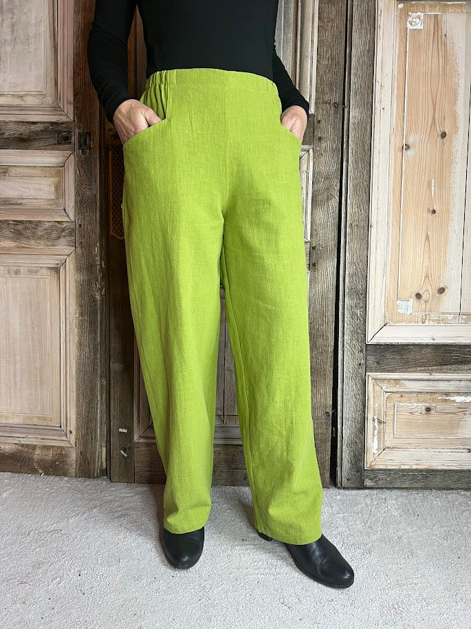 Geesje Sturre - Linnen broek  614458 - Lime groen 674