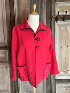 Geesje Sturre - Linnen Jasje  616956 - Rood 665 tussenjas