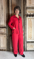 Geesje Sturre - Linnen Jasje  616956 - Rood 665 tussenjas