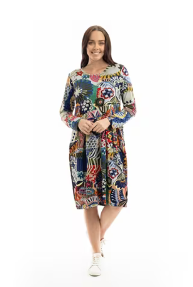 ORIENTIQUE - Hotel California jurk bubble - Print bloem