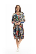 ORIENTIQUE - Hotel California jurk bubble - Print bloem