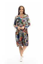 ORIENTIQUE - Hotel California jurk bubble - Print bloem