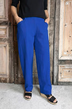 Geesje Sturre - Linnen broek 624458 - Kobalt 642