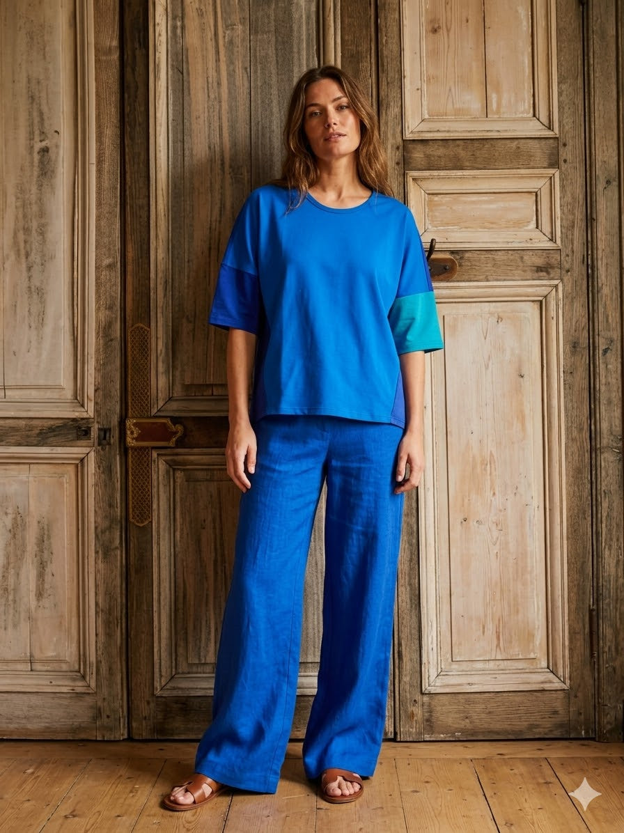 Geesje Sturre - Shirt #663854  - kleurvlakken blauw