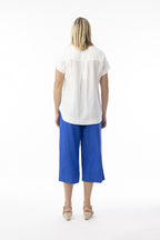 ORIENTIQUE - Linnen Essentials Broek 6697 - Electric Blue