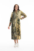 ORIENTIQUE - Digital jurk Collar - Orient bloem