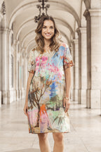 ORIENTIQUE - Digital Dress Shift 71604 - Scenic bloem