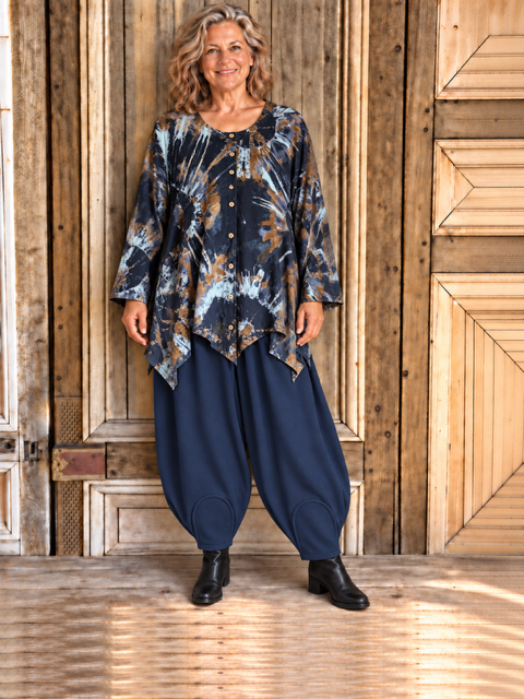 Normal Crazy - blouse Dinie L/S - Donkerblauw