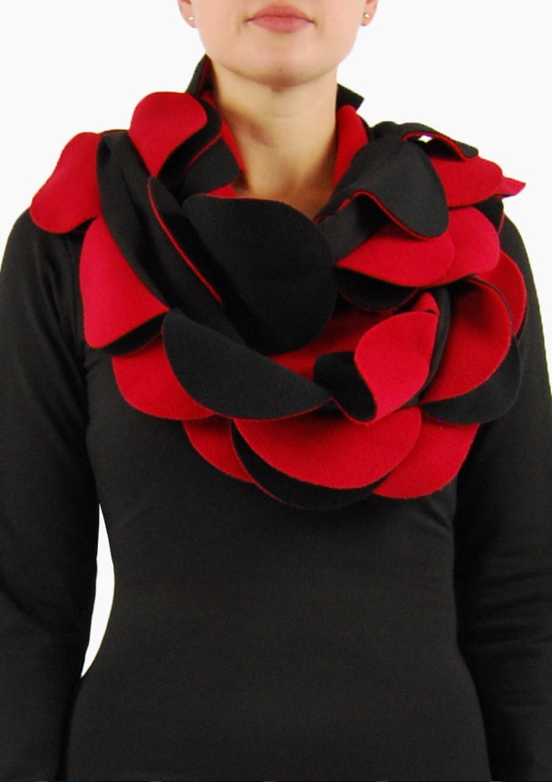 Boris - Sjaals cirkels Fleece - nr. 8021.3 Rood