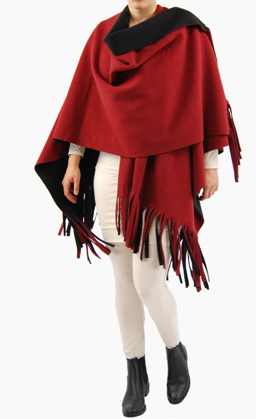 Boris - Poncho reversible  incl. sjaal  nr. 8092