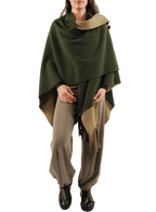 Boris - Poncho reversible  incl. sjaal  nr. 8092