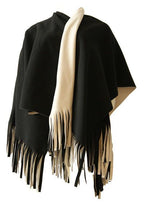 Boris - Poncho reversible  incl. sjaal  nr. 8092