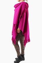 Boris - Omslag poncho fleece uni - nr. 8094