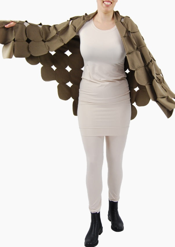 Boris - Cirkelponcho viscose "Peach" - nr. 8160