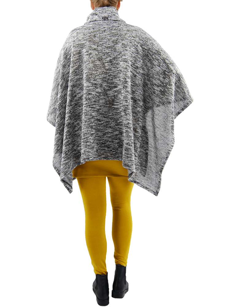 Boris - Poncho col zwart wit mêlee - nr. 8444
