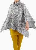 Boris - Poncho col zwart wit mêlee - nr. 8444