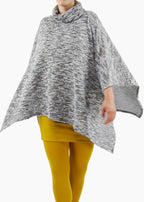 Boris - Poncho col zwart wit mêlee - nr. 8444