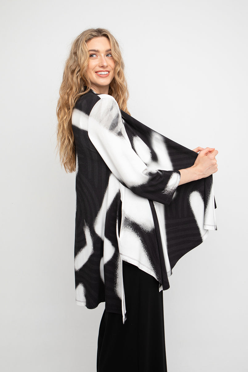 Ozai N Ku - stijlvolle vest  - Foam Black/White