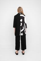 Ozai N Ku - stijlvolle vest  - Foam Black/White