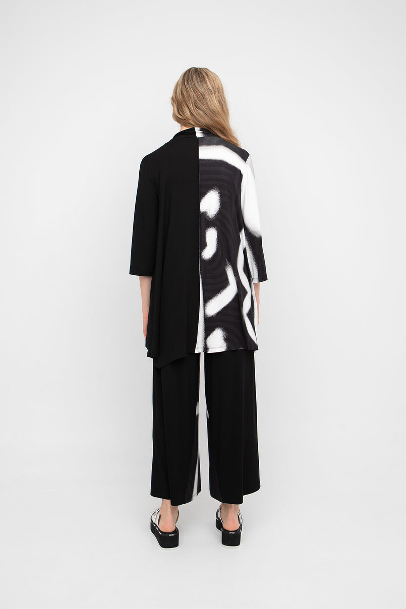Ozai N Ku - stijlvolle vest  - Foam Black/White