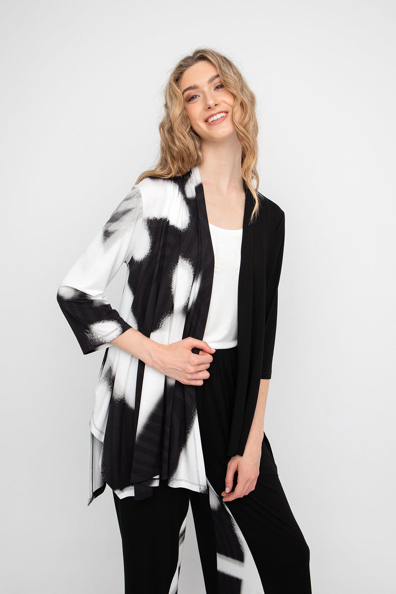 Ozai N Ku - stijlvolle vest  - Foam Black/White