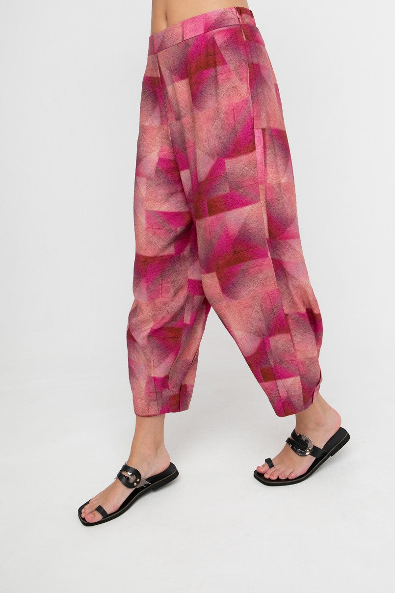 Ozai N Kü - Cropped broek Reflection 860694 - Print Fuchsia/Roze/Magenta