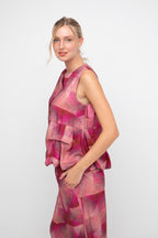 Ozai N Kü - Mouwloze top Reflection 860704 - Fuchsia/Roze/Magenta