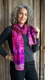 Luna Serena - Sjaal Patchwork - Fuchsia