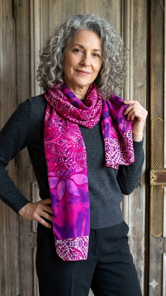 Luna Serena - Sjaal Patchwork - Fuchsia