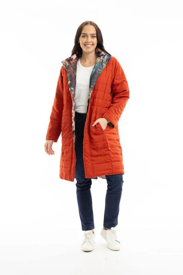 ORIENTIQUE - Puffer Coat Reversible - Japanese Garden