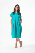 ORIENTIQUE - Jurk Bubble 91279 - Turq