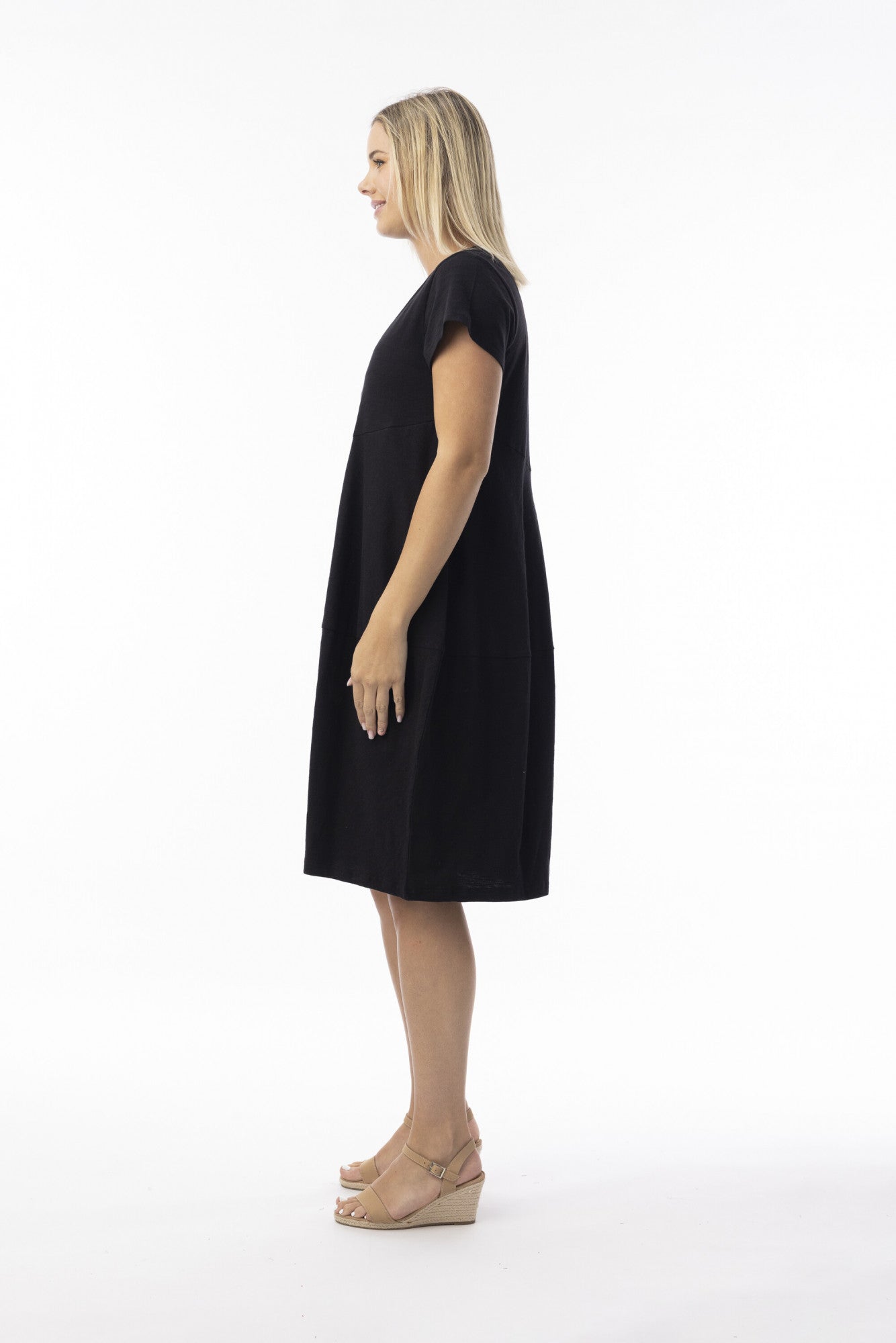 ORIENTIQUE - Jurk Bubble 91279 - Black