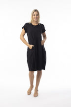 ORIENTIQUE - Jurk Bubble 91279 - Black