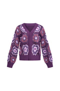 HeArt - Flores gehaakt vest PLP - Purple