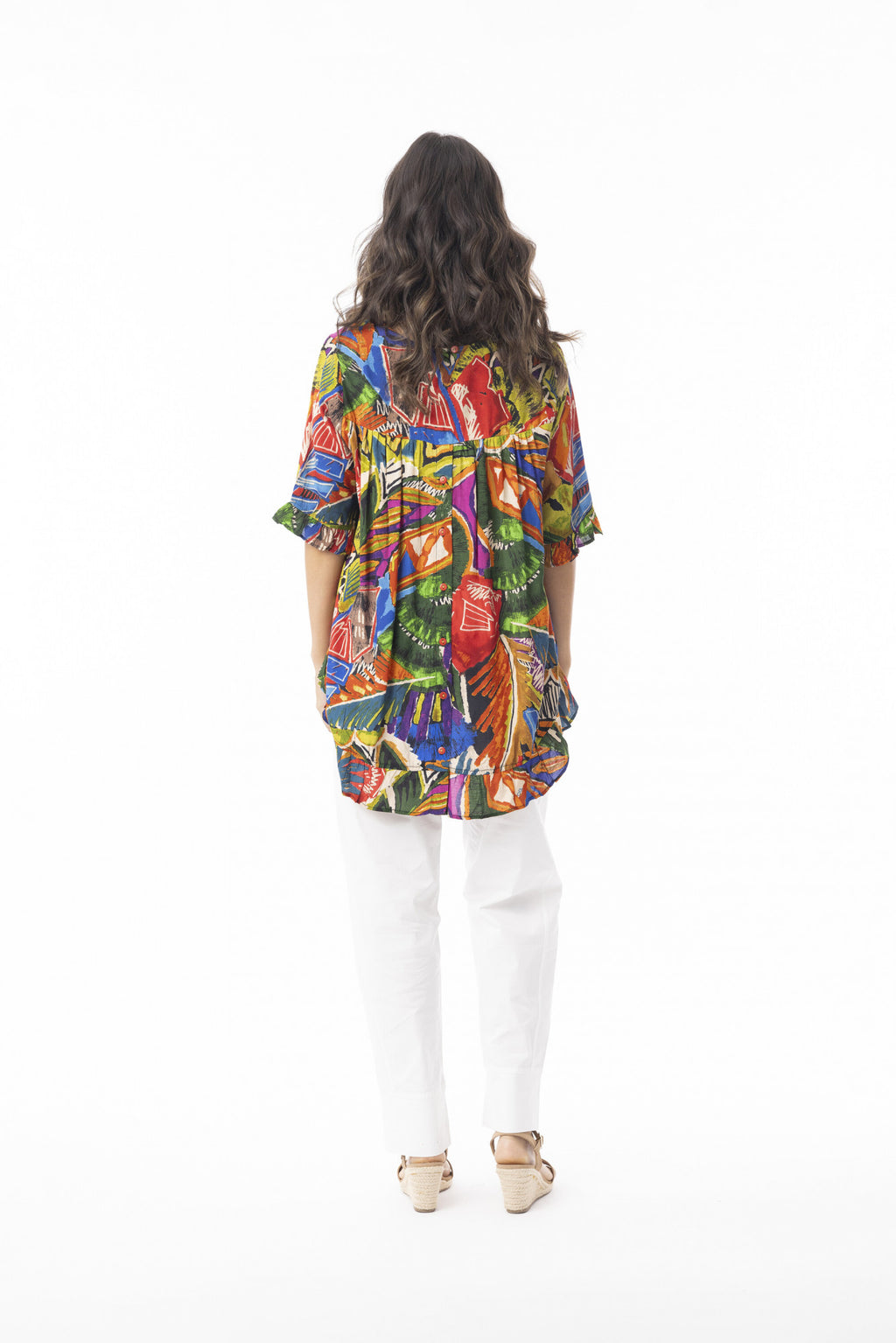 ORIENTIQUE - Torgua Top Frill 92122 - Print#