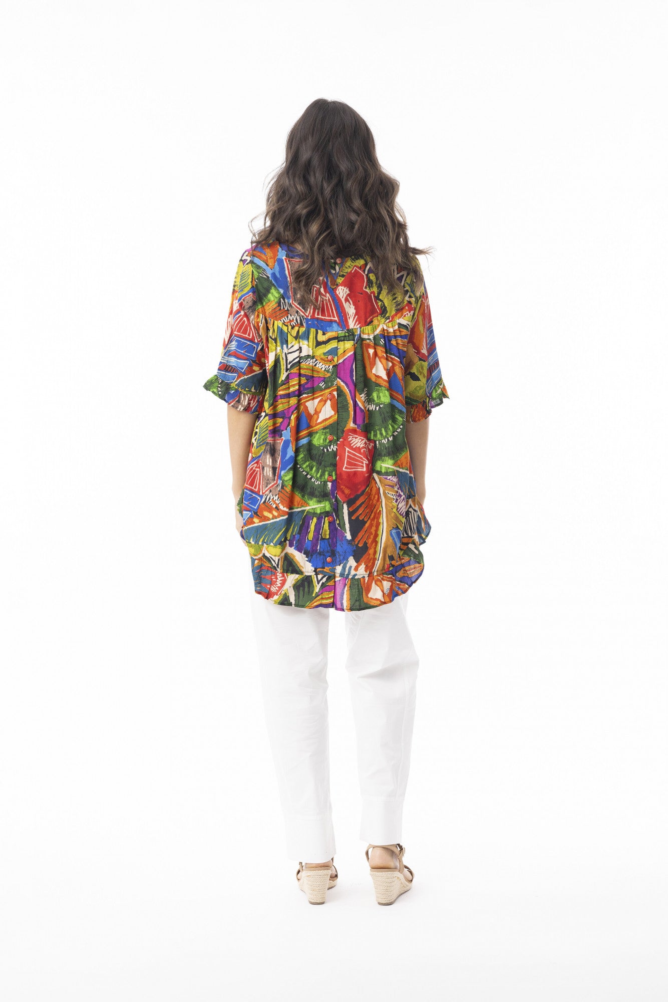 ORIENTIQUE - Torgua Top Frill 92122 - Print#