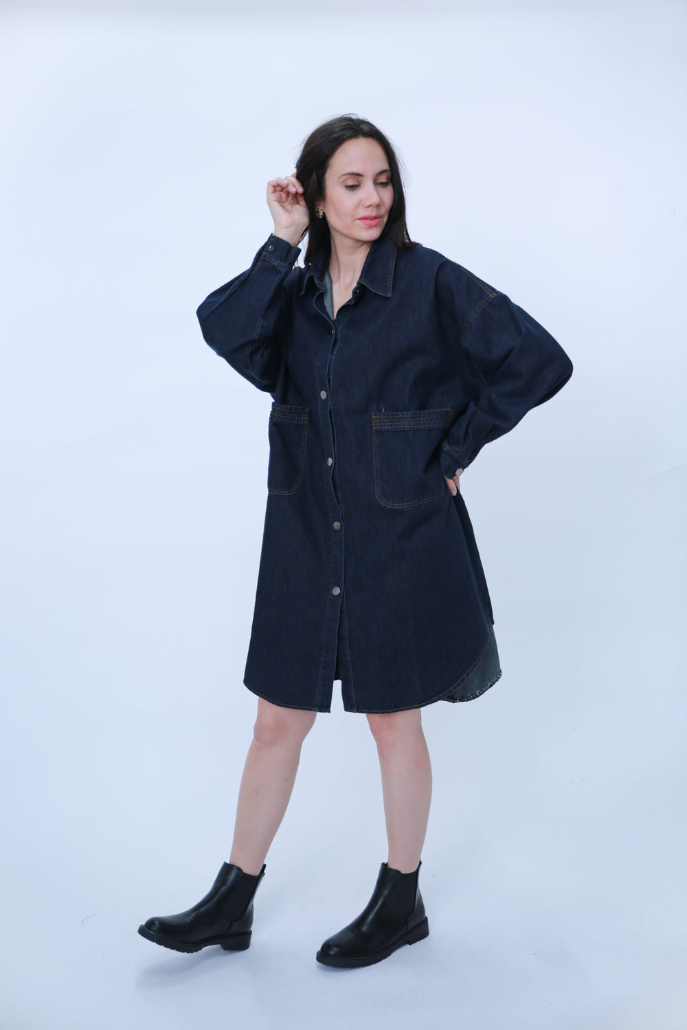 Bella Blue - Denim Blousejurk - A34-V34