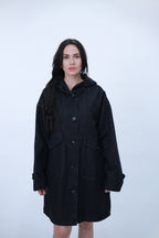 Bella Blue - Jas met capuchon - A35-V19 - Zwart Denim