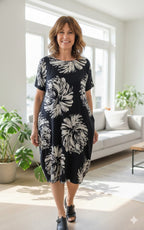Alembika Dress Black White - Maat M - Laatste kans