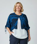 Luna Serena - Vestje Alice - Blauw met zwart batik print