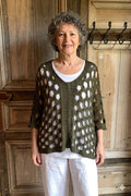 Amandine - Trui open - Olijf groen