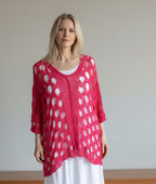 Amandine - Trui open - Roze magenta