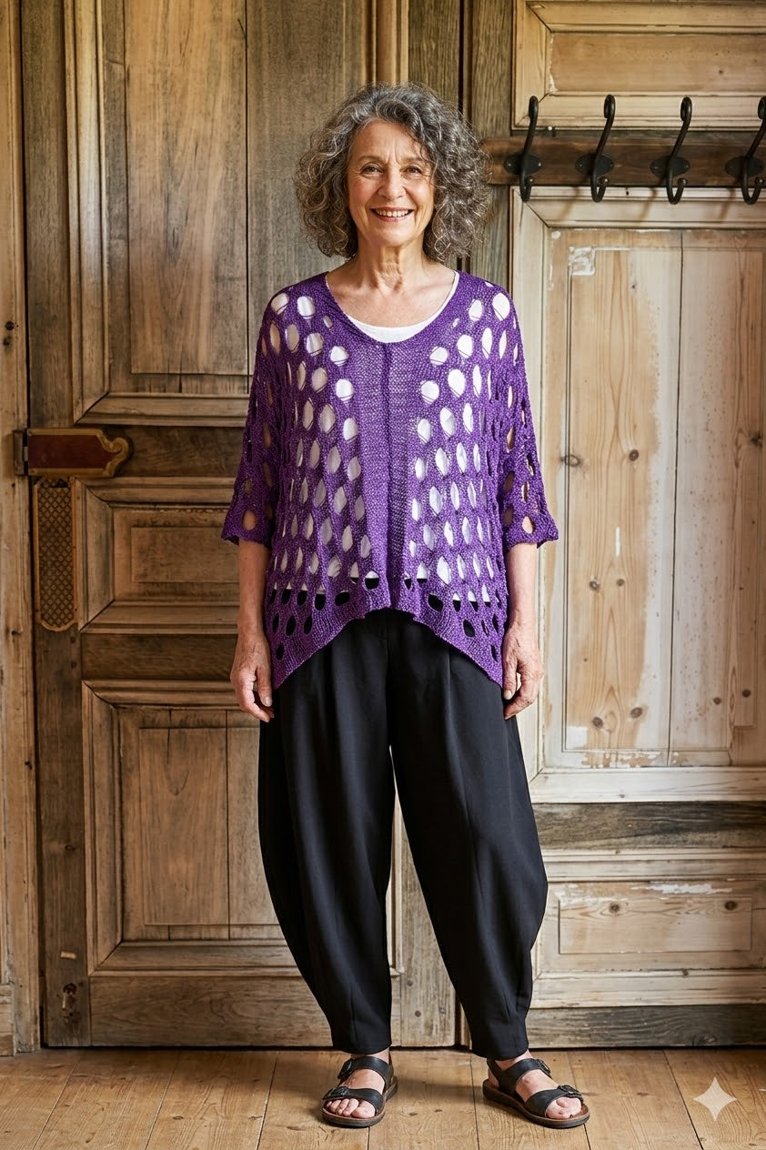 Amandine - Trui open - Paars