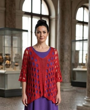 Amandine - Trui open - Rood