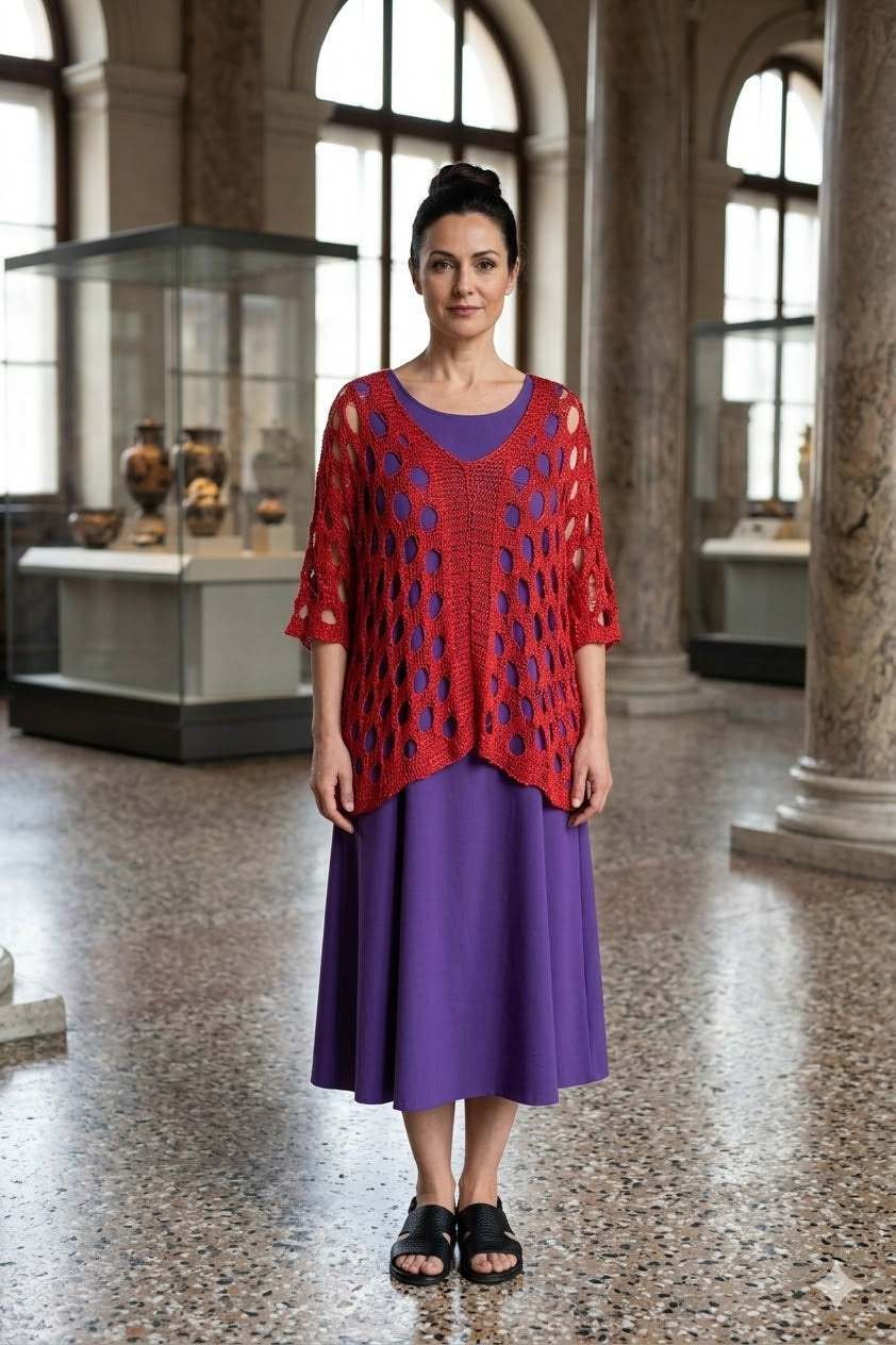 Amandine - Trui open - Rood